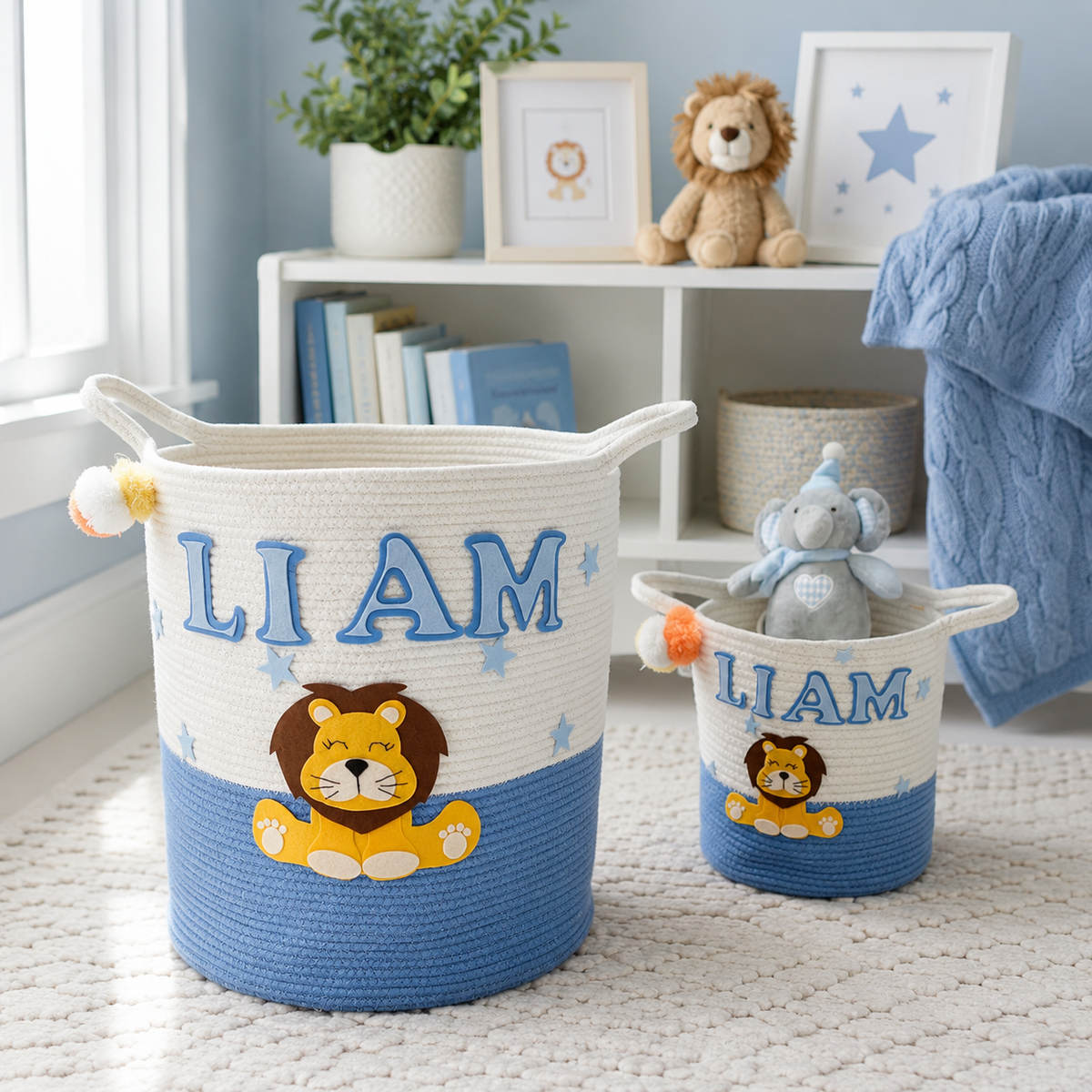 Babble Wrap Jute Cotton Storage Basket - Cuddle Cub