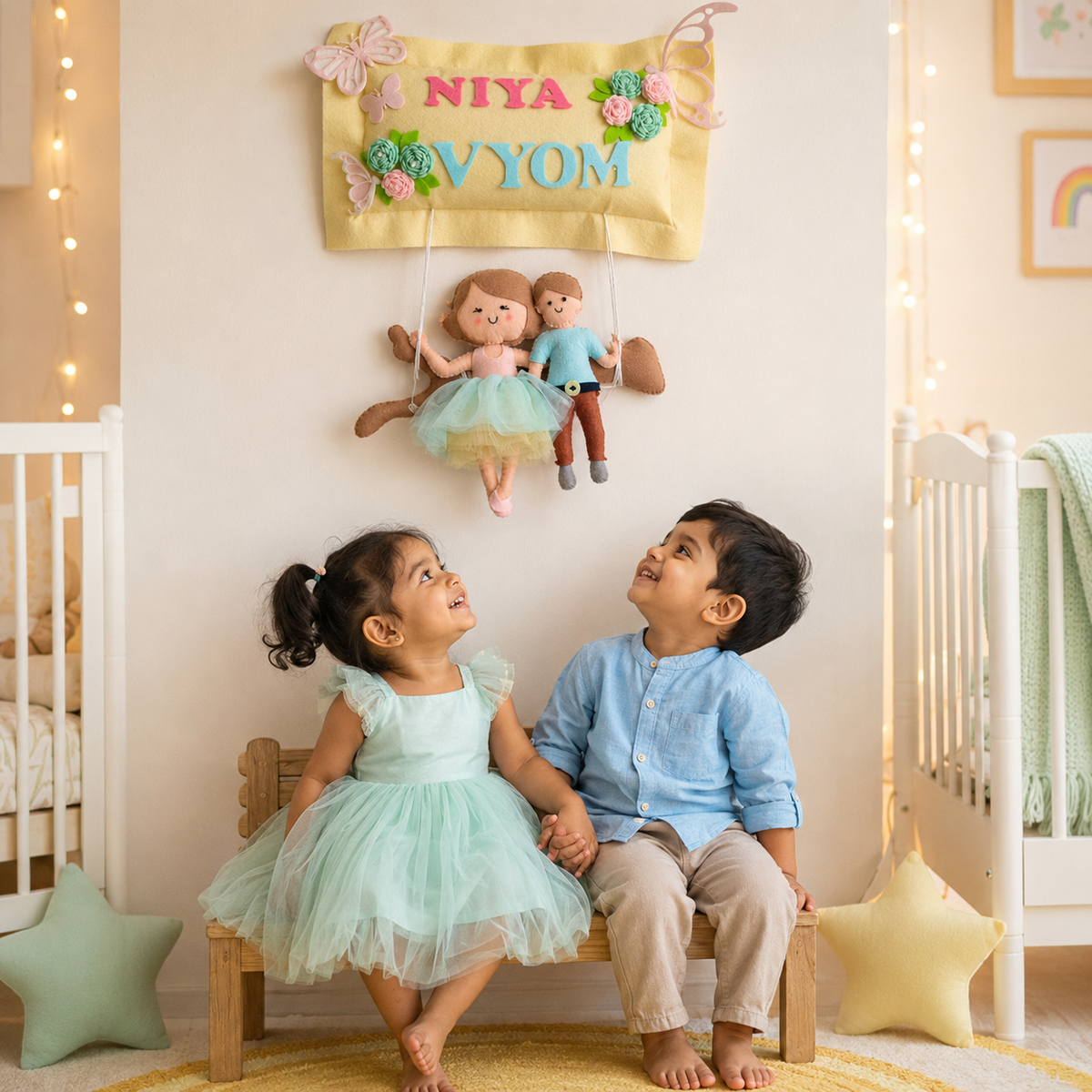 Babble Wrap Swinging Smiles Name Hanging