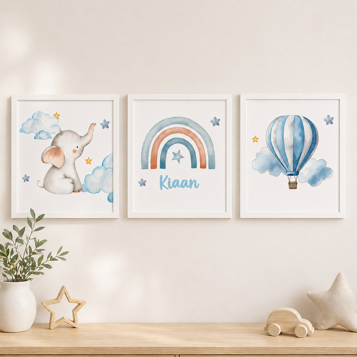 Birth Statistics Frame -Ellie in the Sky (Set Of 3)