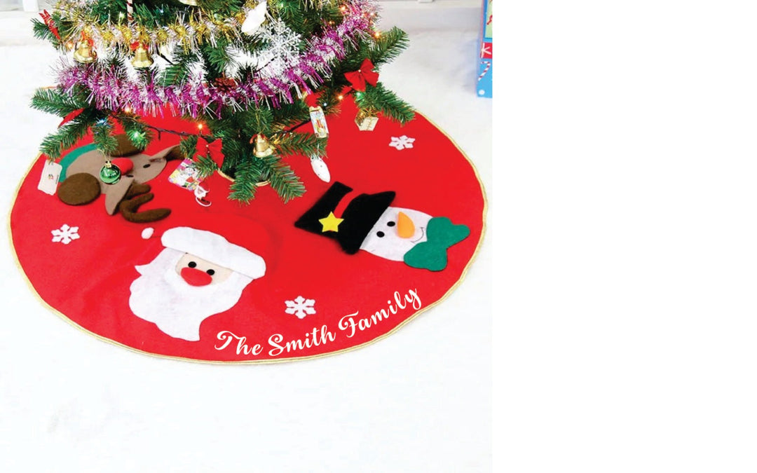 Babble Wrap 40" Tree Skirt- Santa & Friends