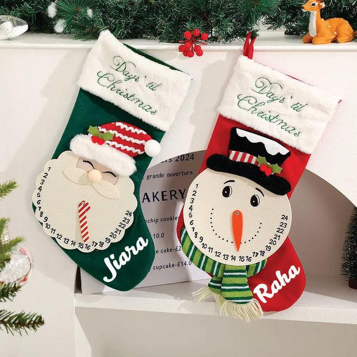 Babble Wrap Festive Countdown Treasure Stockings (Set of 2)