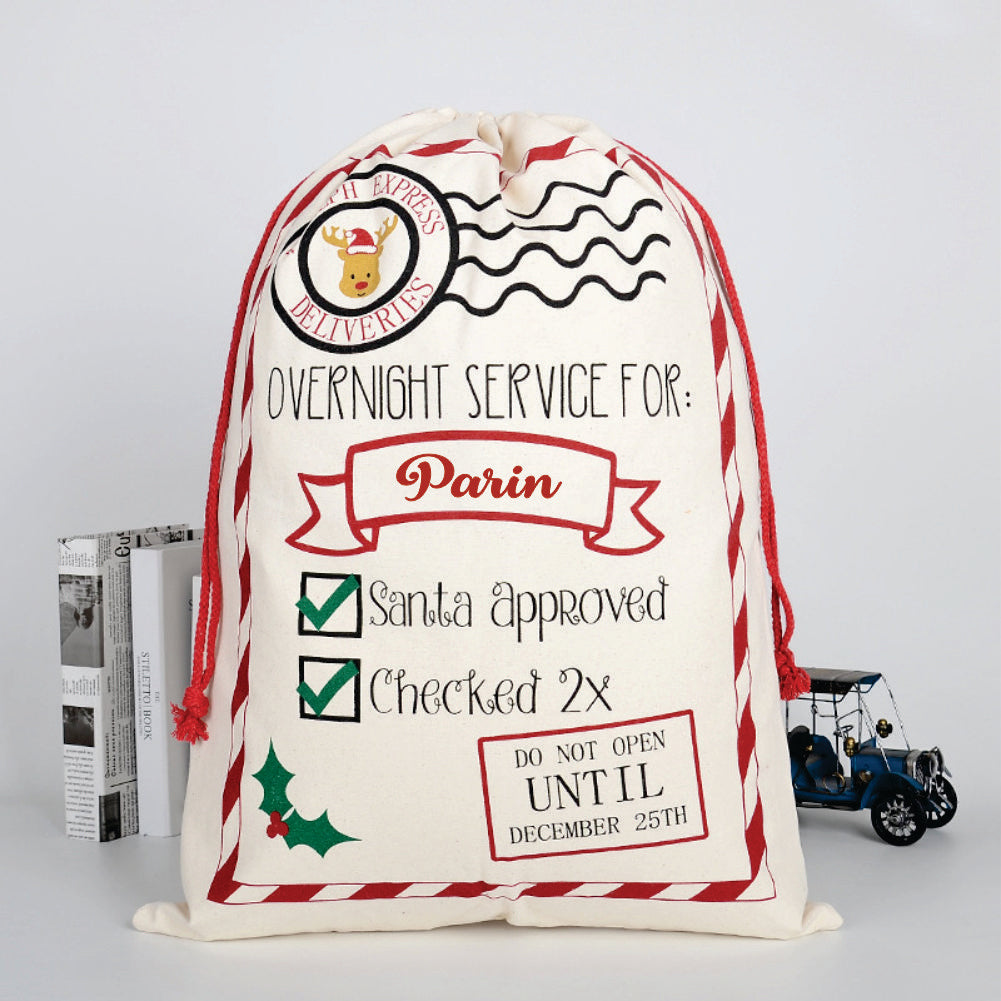 Babble Wrap Christmas Sacks- Rudolf Overnight Service