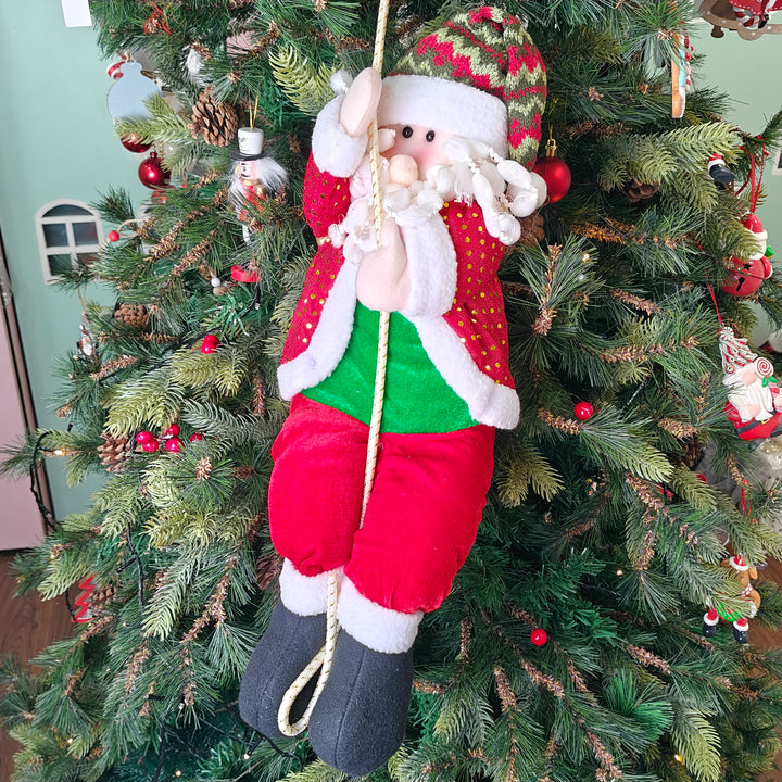 Evergreen Santa on a Tree