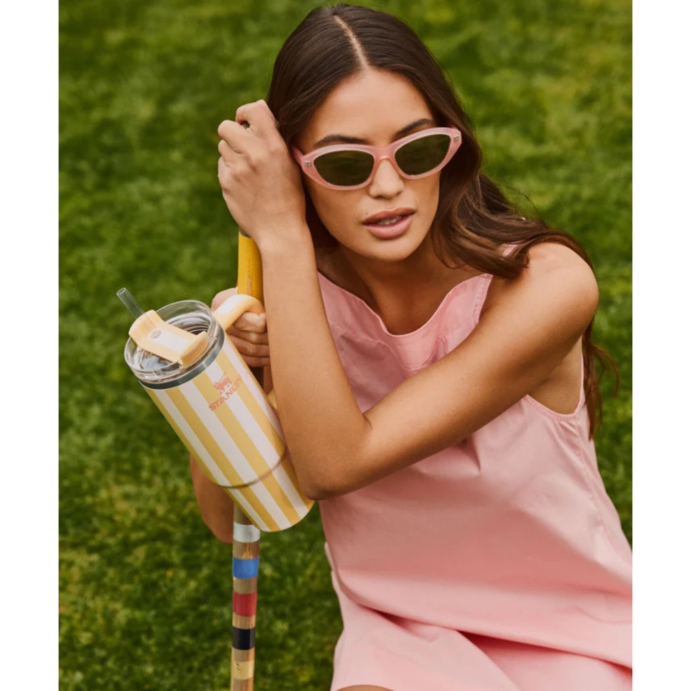 Limited Edition Stanley × Cabana Gloss Quencher - Sunshine Stripes - 40oz