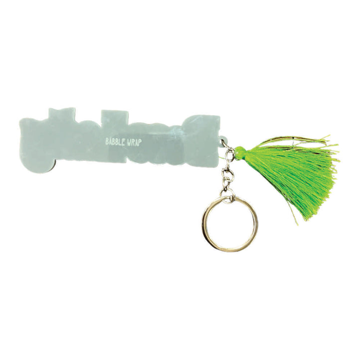 2 Layer Personalized Keychain- Grey Green