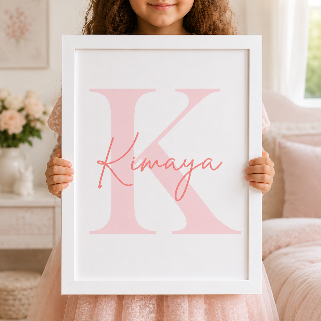 Wall Frame - Blush Initial