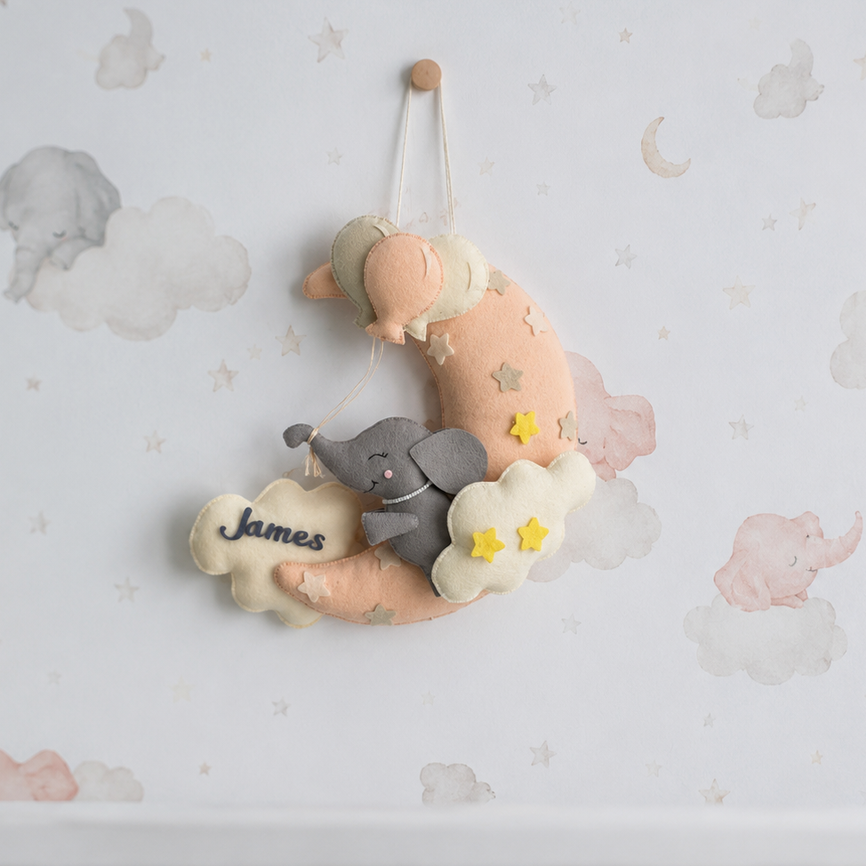 Babble Wrap  Moonlit Jumbo Name Hanging