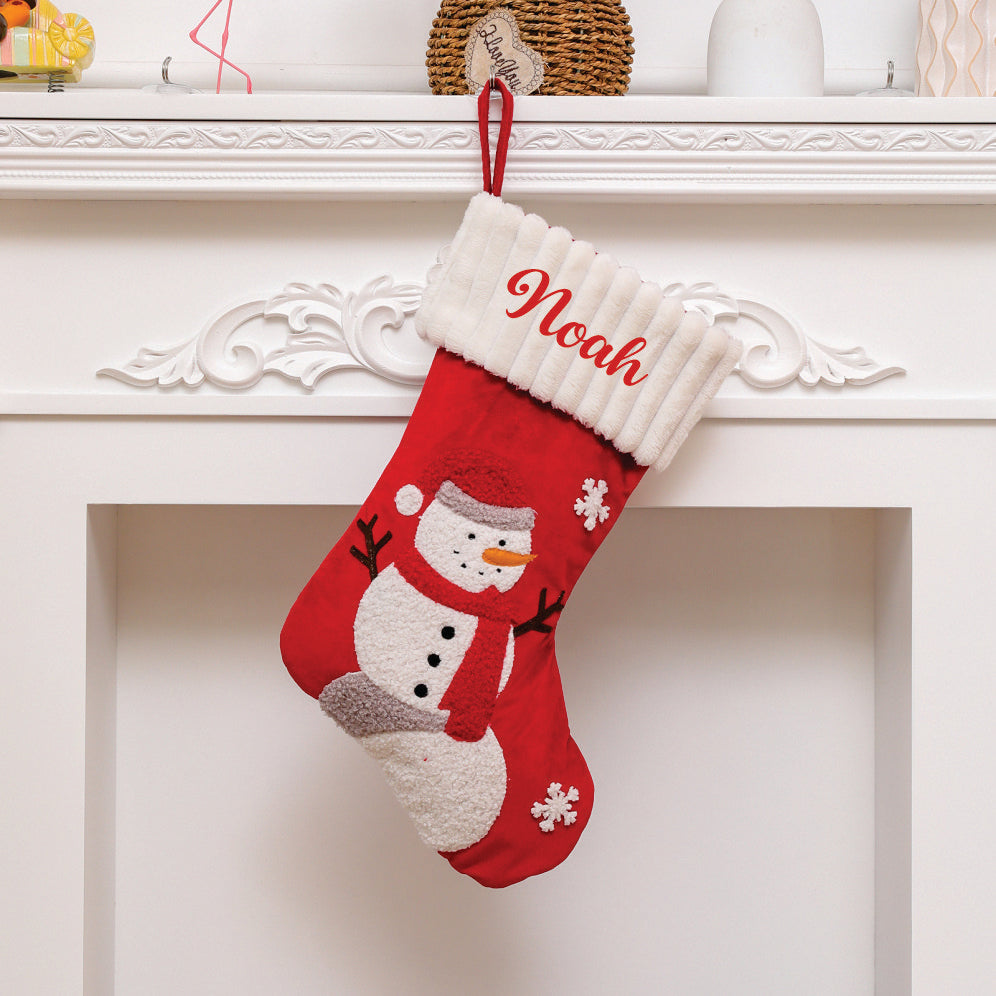 Babble Wrap Santa and Frosty Festive Stocking- Snowy Snowman