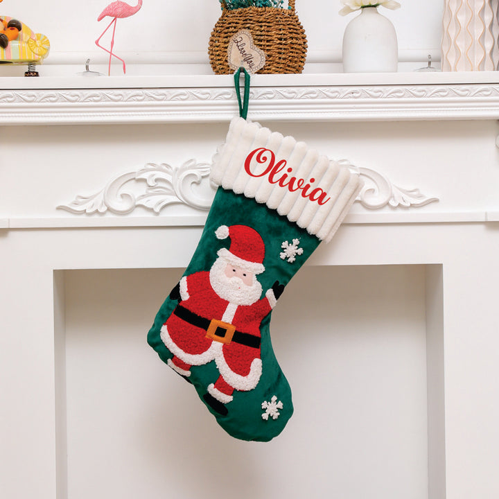 Babble Wrap Santa and Frosty Festive Stocking- Happy Santa