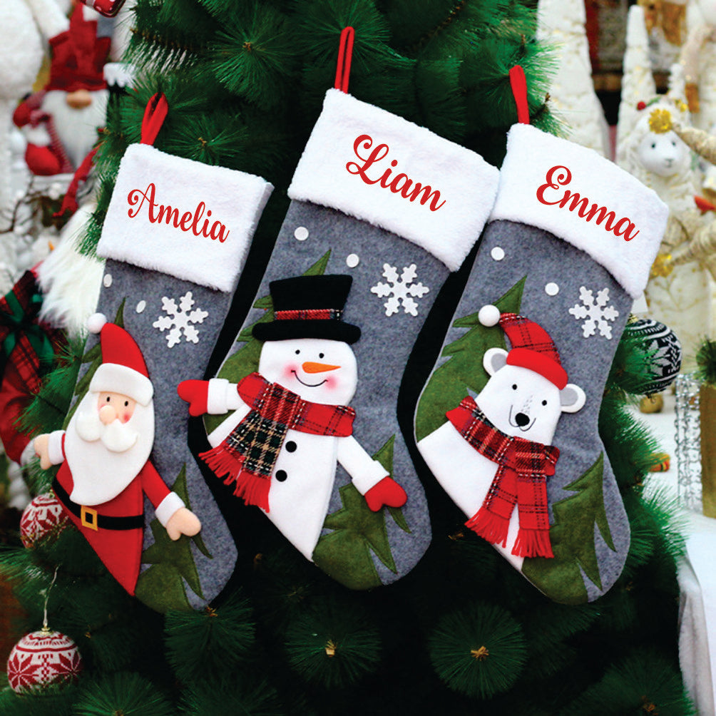 Babble Wrap Winter Wonderland Stockings- Set of 3