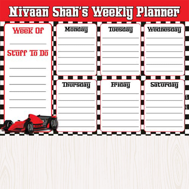 Racing Car Activity Planner Pad