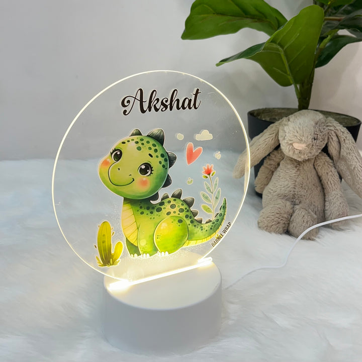 Acrylic LED Night Lamp - Dino’s Cheerful Glow