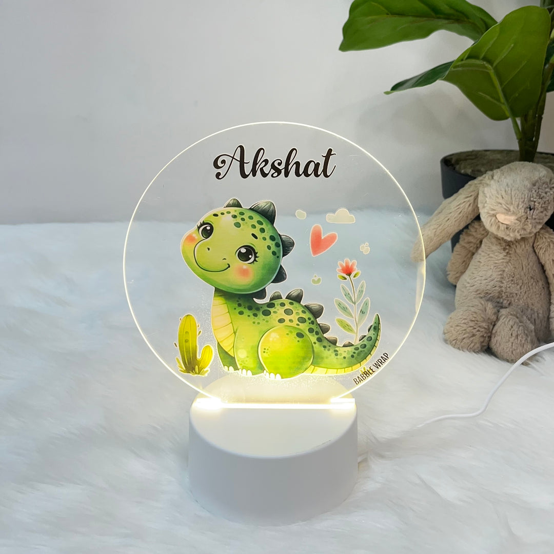 Acrylic LED Night Lamp - Dino’s Cheerful Glow