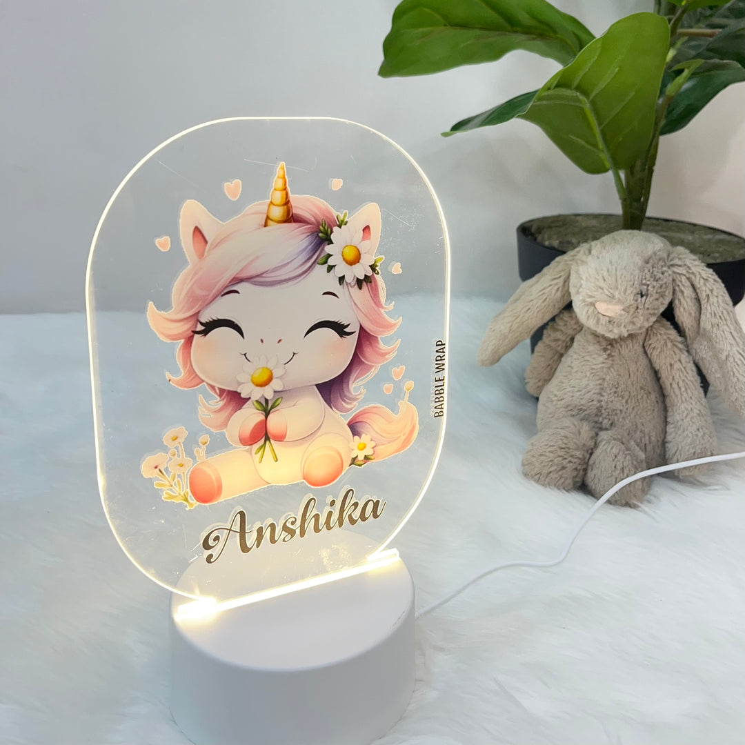 Acrylic LED Night Lamp - Unicorn Bliss