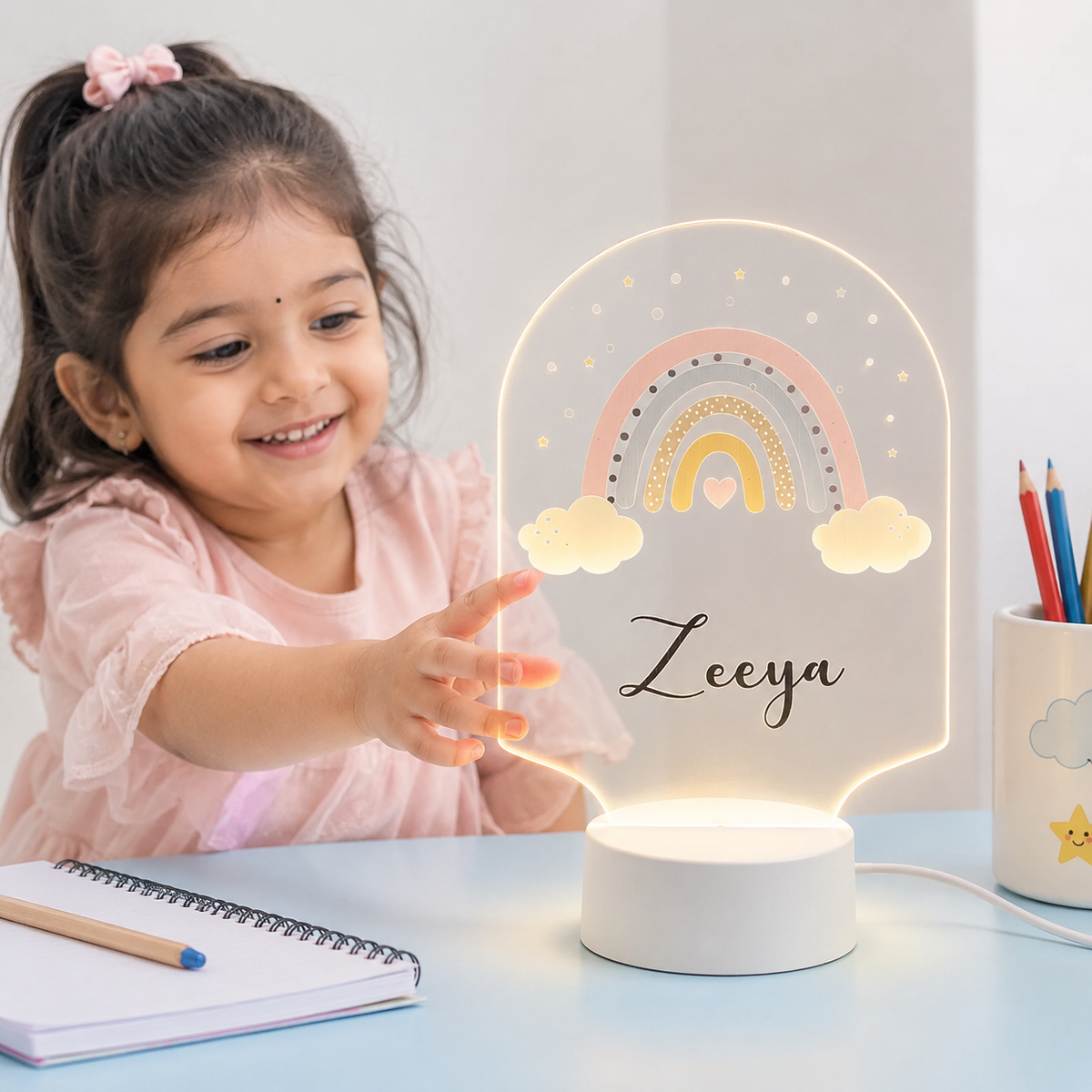 Acrylic LED Night Lamp- Rainbow (Arch)