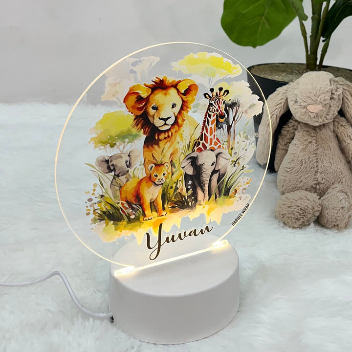 Acrylic LED Night Lamp- Safari Night