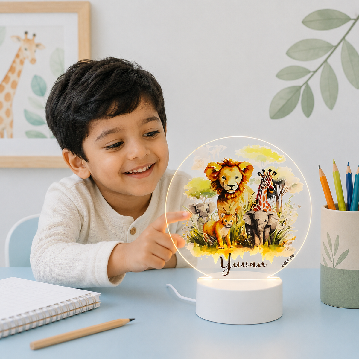 Acrylic LED Night Lamp- Safari Night