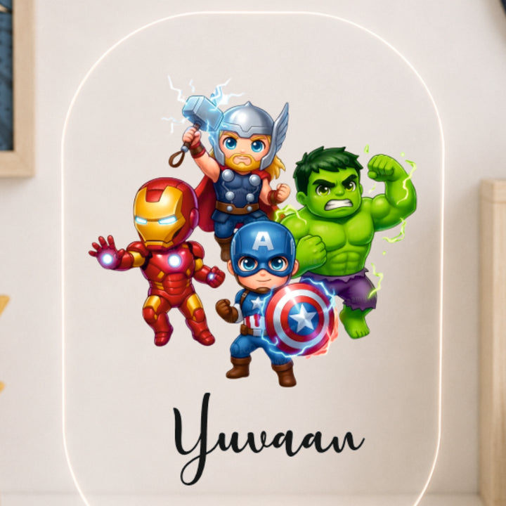Acrylic LED Night Lamp - Brave Little Heroes