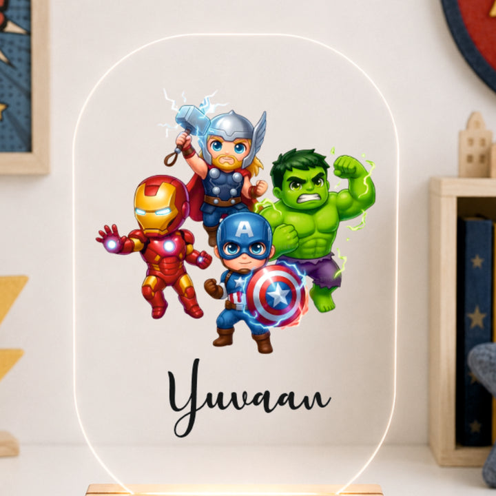 Acrylic LED Night Lamp - Brave Little Heroes