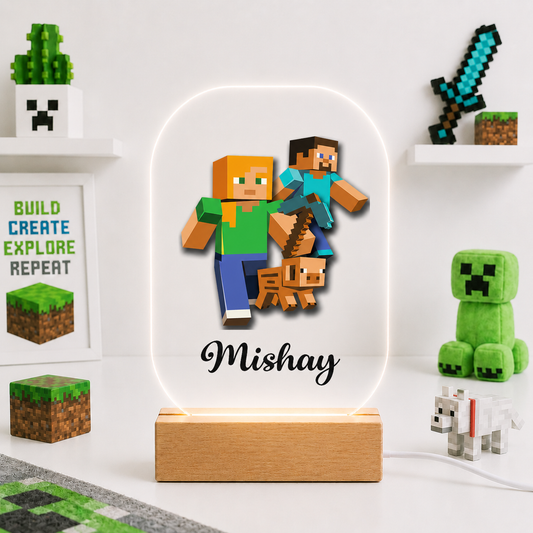 Acrylic LED Night Lamp - Craft Game Heroes