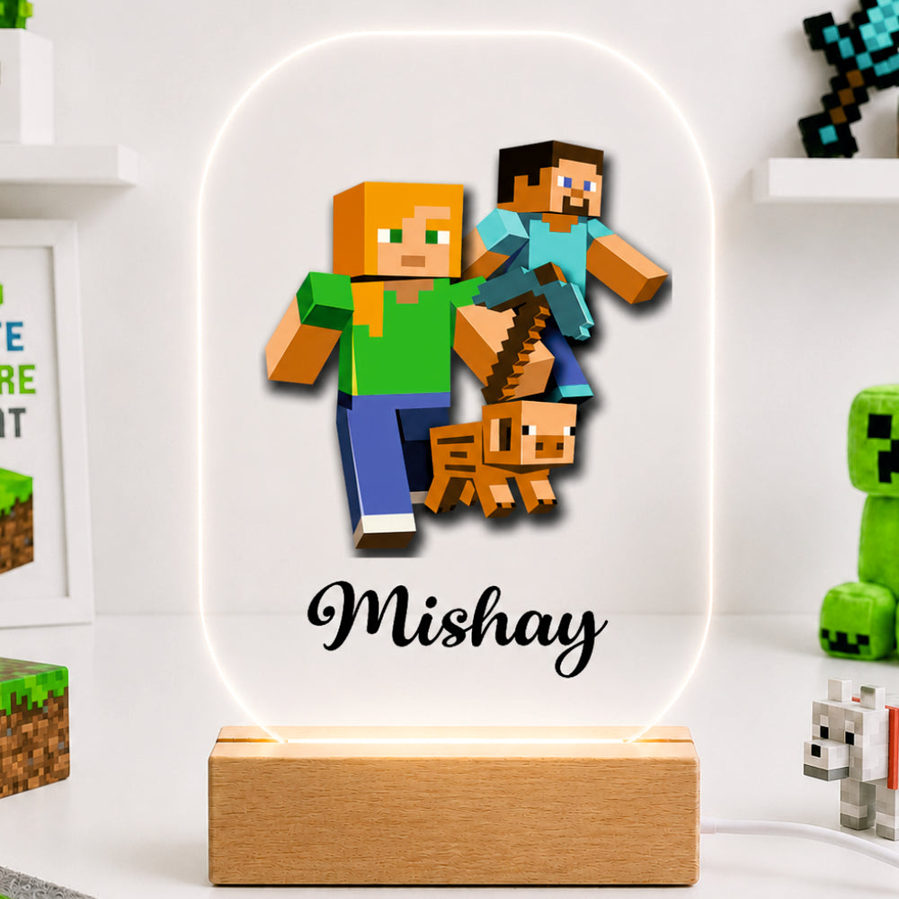 Acrylic LED Night Lamp - Craft Game Heroes