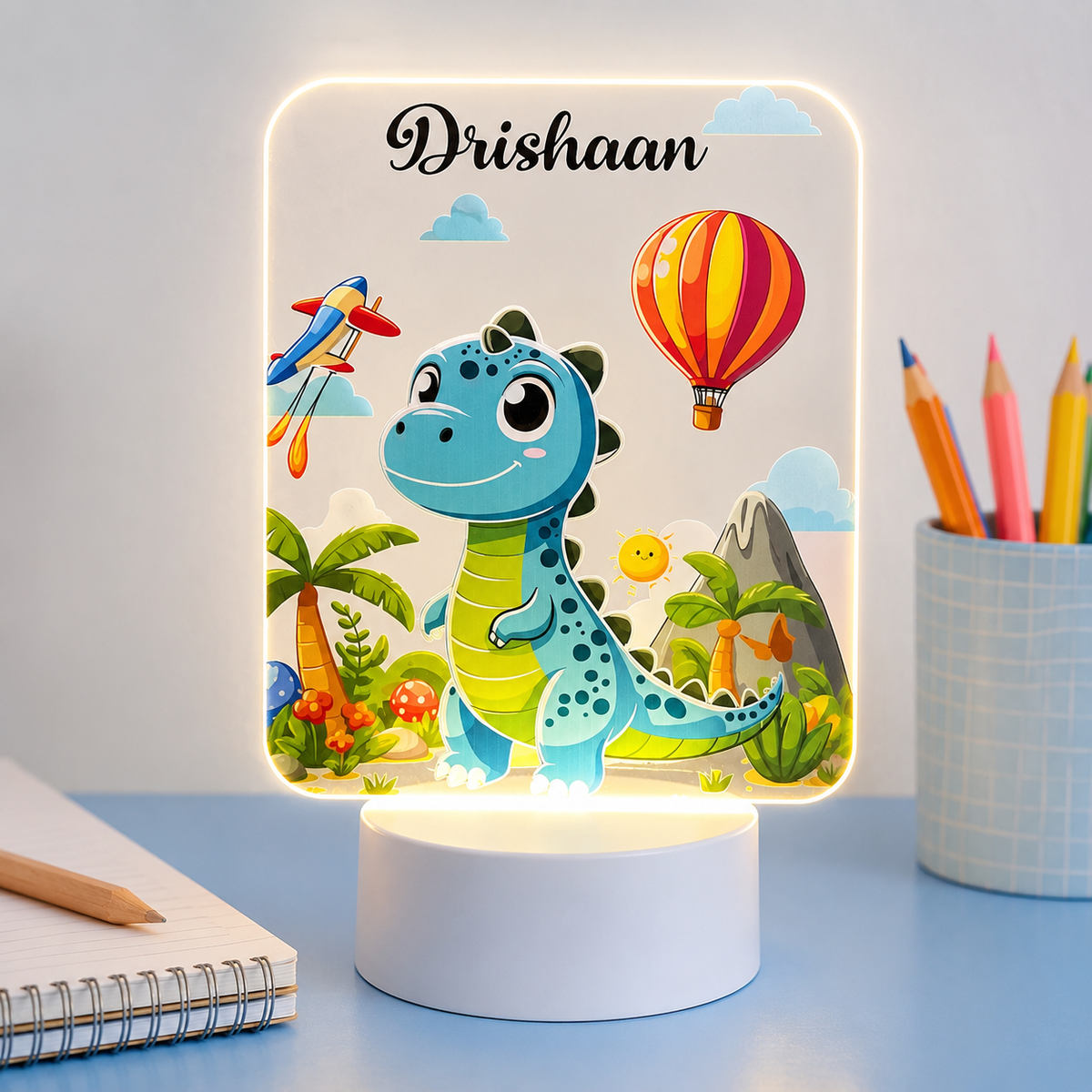 Acrylic LED Night Lamp - Dinosaur