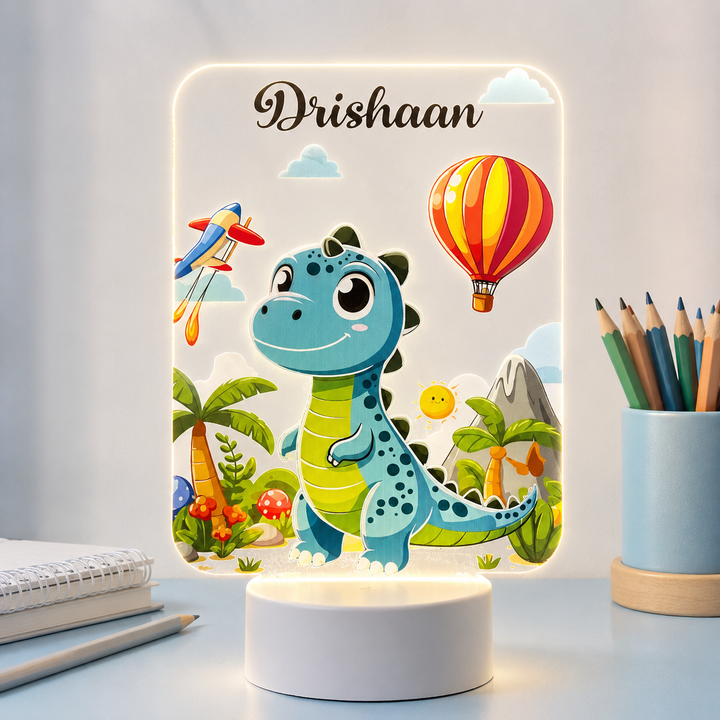 Acrylic LED Night Lamp - Dinosaur