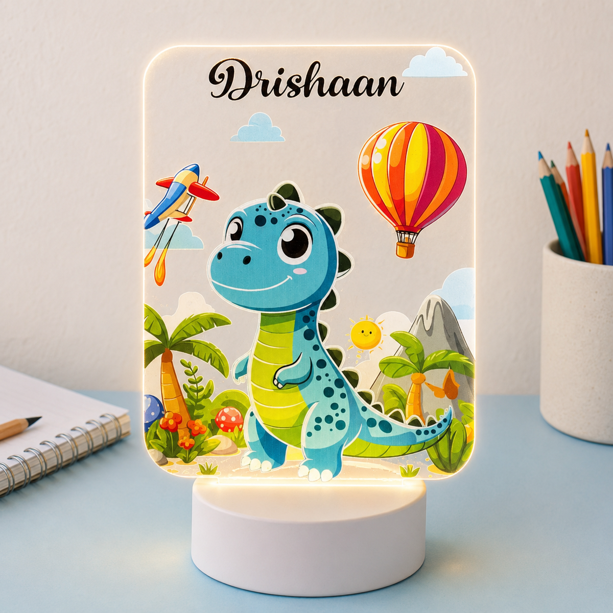 Acrylic LED Night Lamp - Dinosaur
