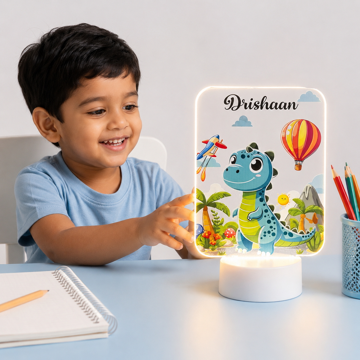 Acrylic LED Night Lamp - Dinosaur