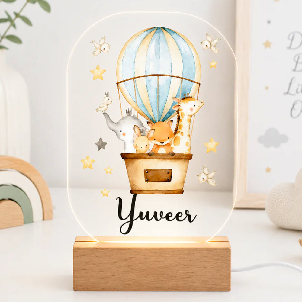 Acrylic LED Night Lamp - Dreamy Balloon Friends