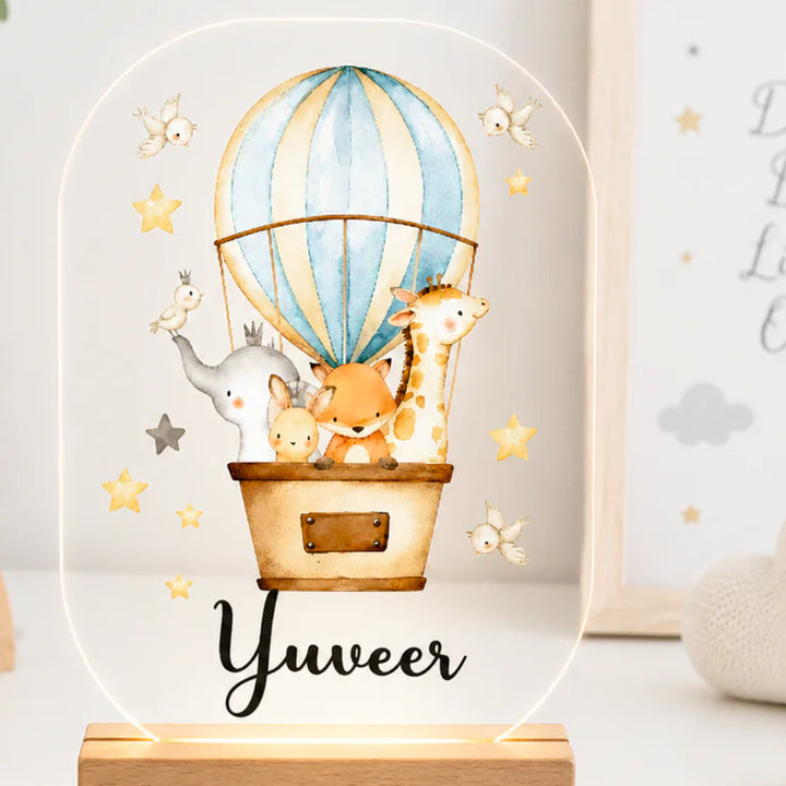 Acrylic LED Night Lamp - Dreamy Balloon Friends