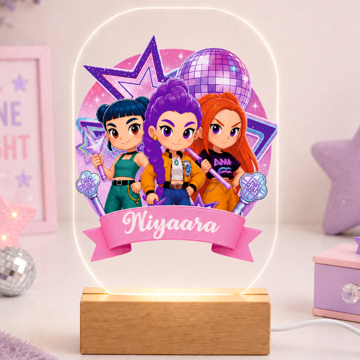 Acrylic LED Night Lamp - K-Pop Star Glow
