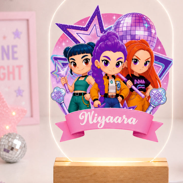 Acrylic LED Night Lamp - K-Pop Star Glow