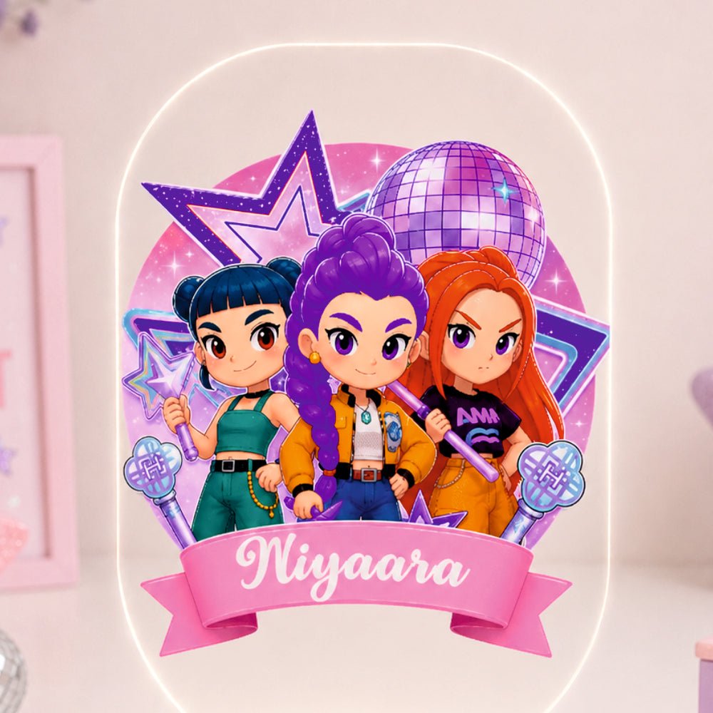 Acrylic LED Night Lamp - K-Pop Star Glow