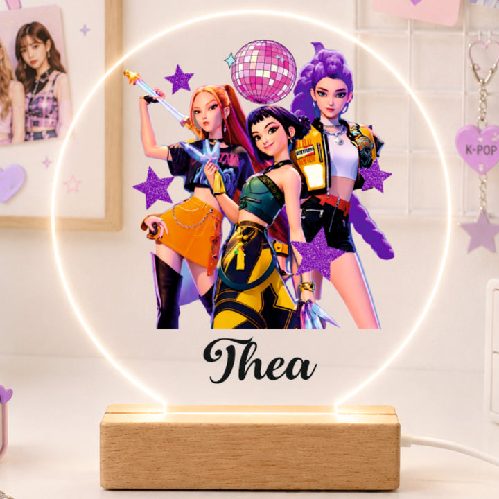 Acrylic LED Night Lamp - K-Pop Star Squad