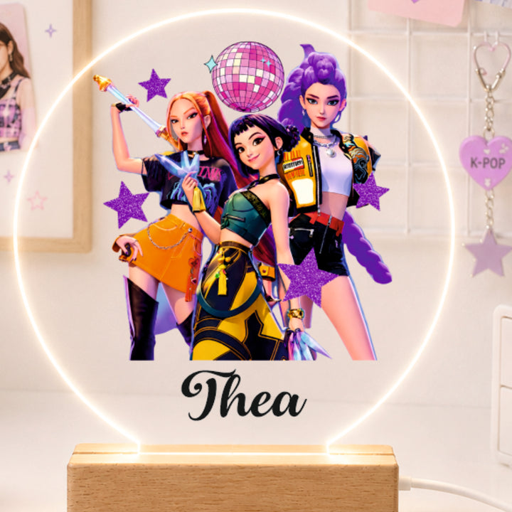 Acrylic LED Night Lamp - K-Pop Star Squad
