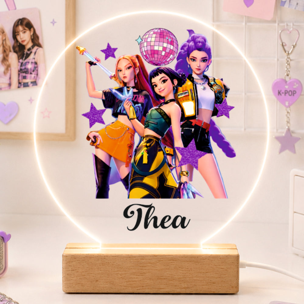 Acrylic LED Night Lamp - K-Pop Star Squad