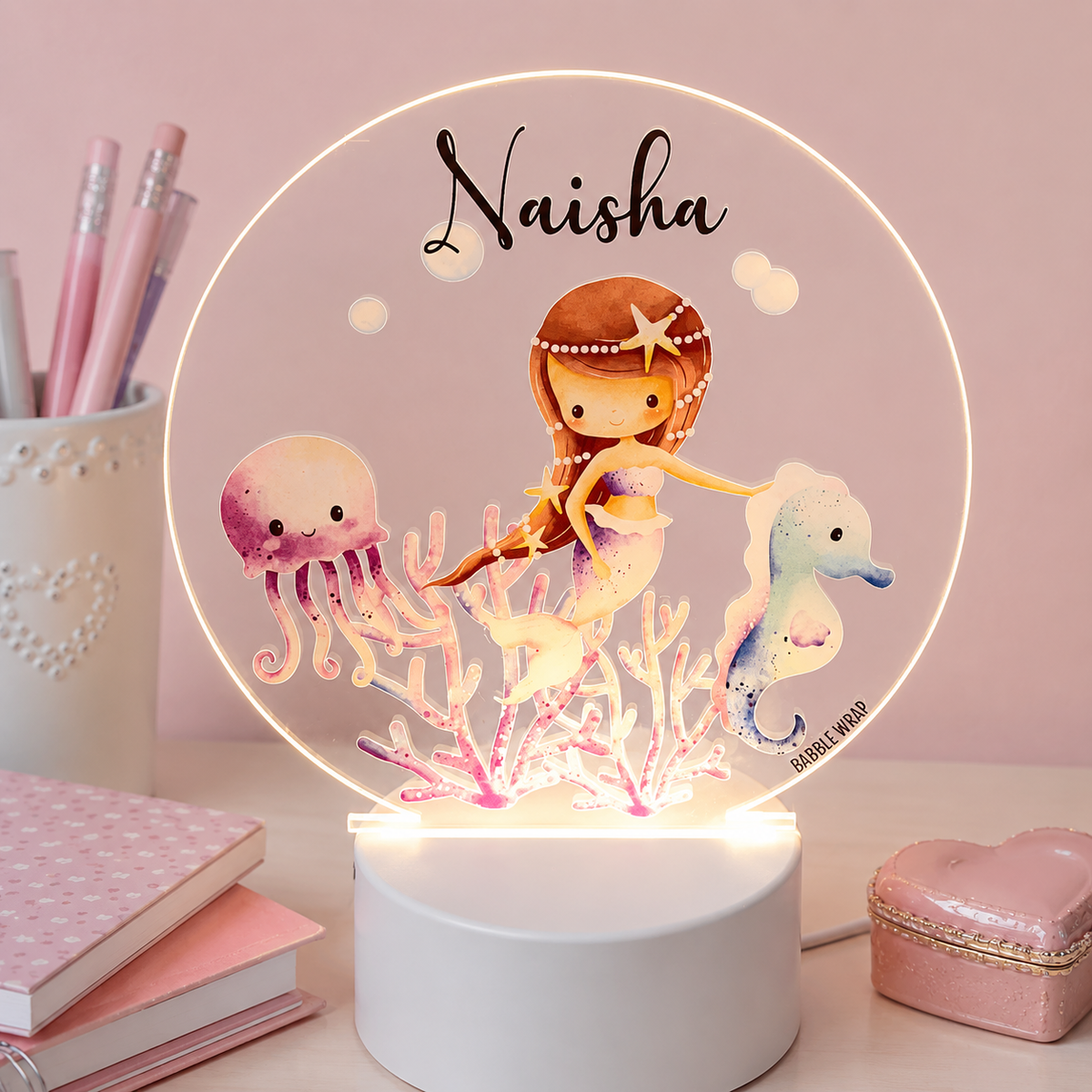 Acrylic LED Night Lamp - Mermaid's Glow