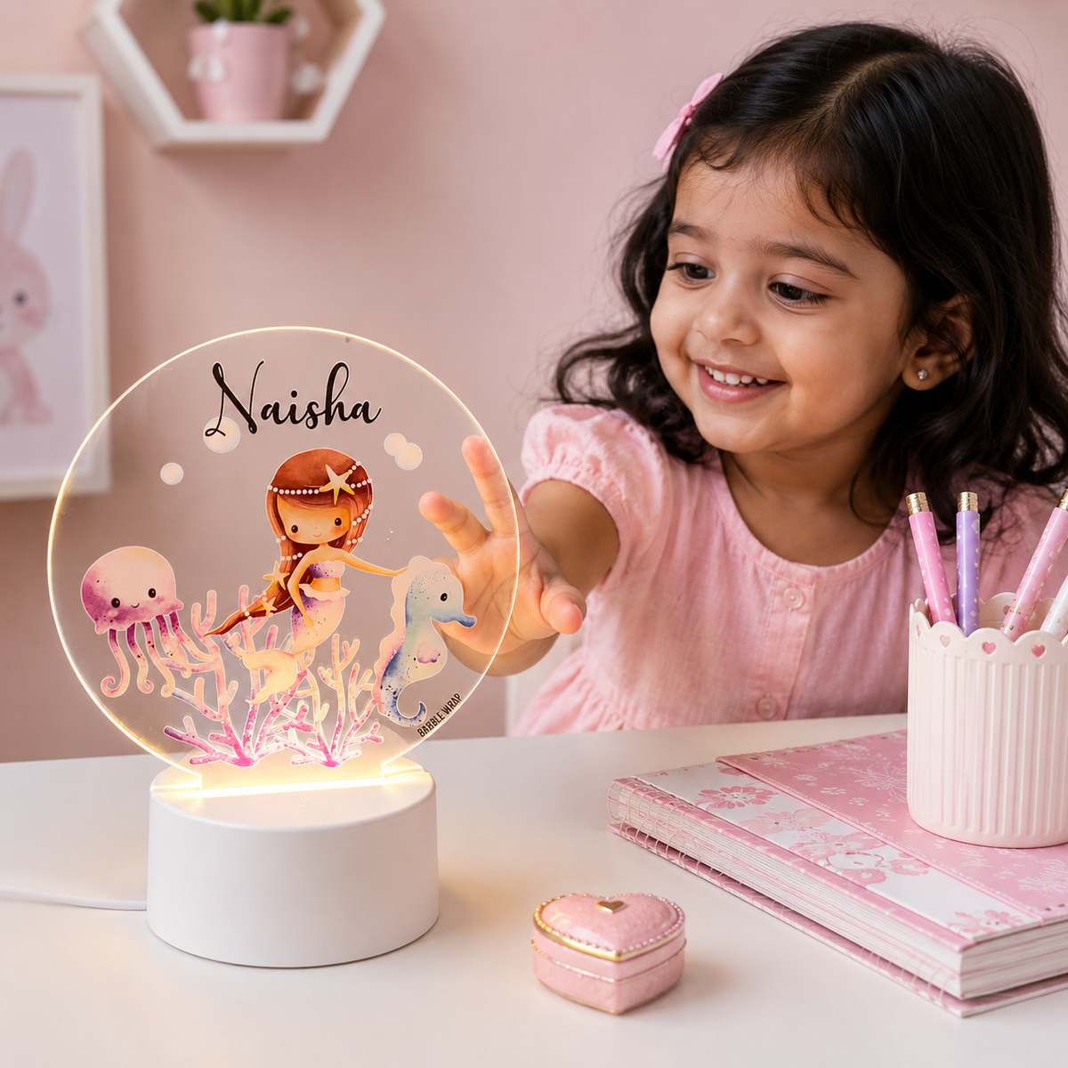 Acrylic LED Night Lamp - Mermaid's Glow