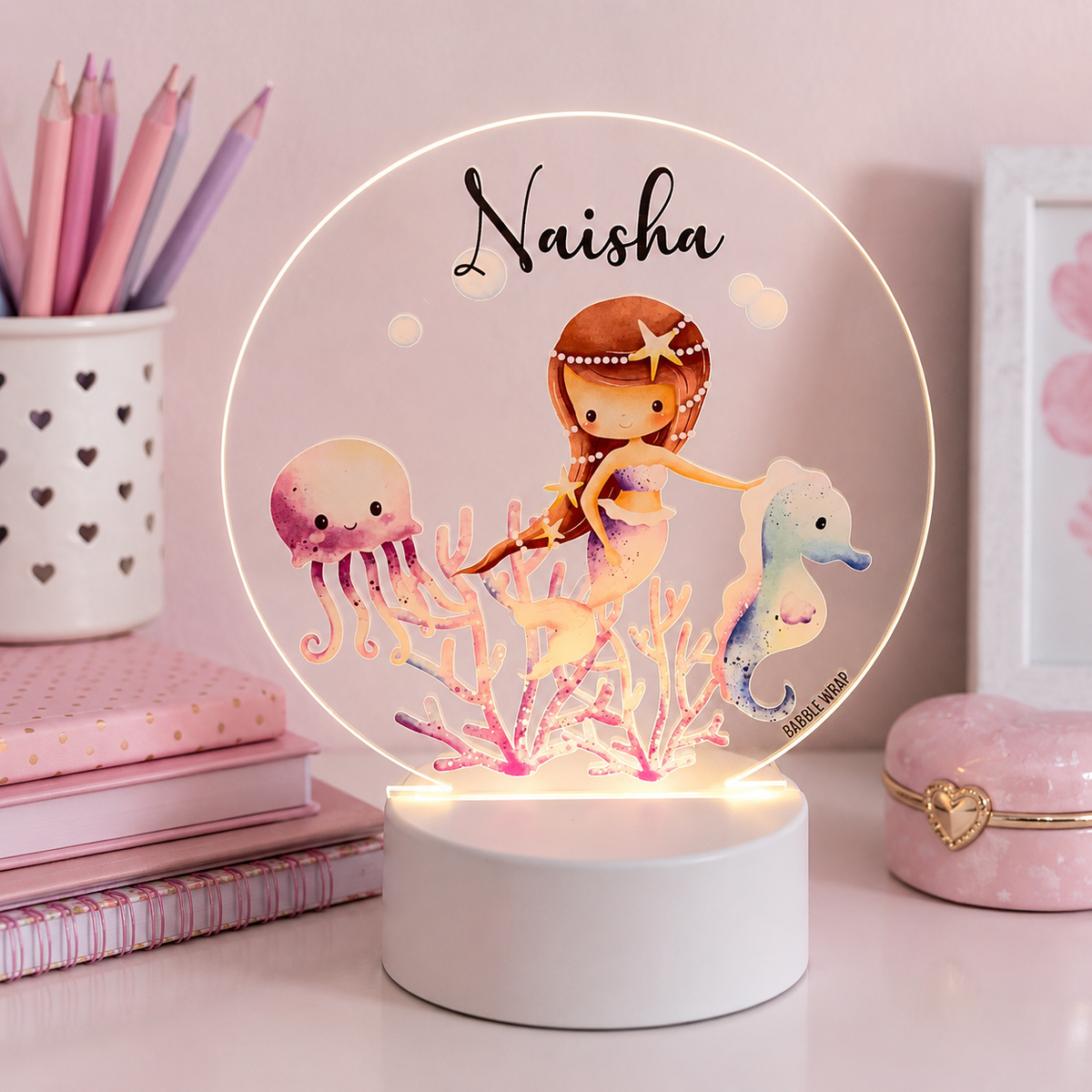 Acrylic LED Night Lamp - Mermaid's Glow