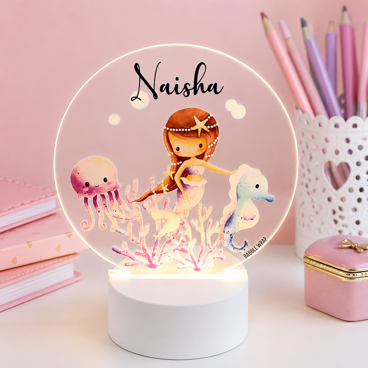 Acrylic LED Night Lamp - Mermaid's Glow