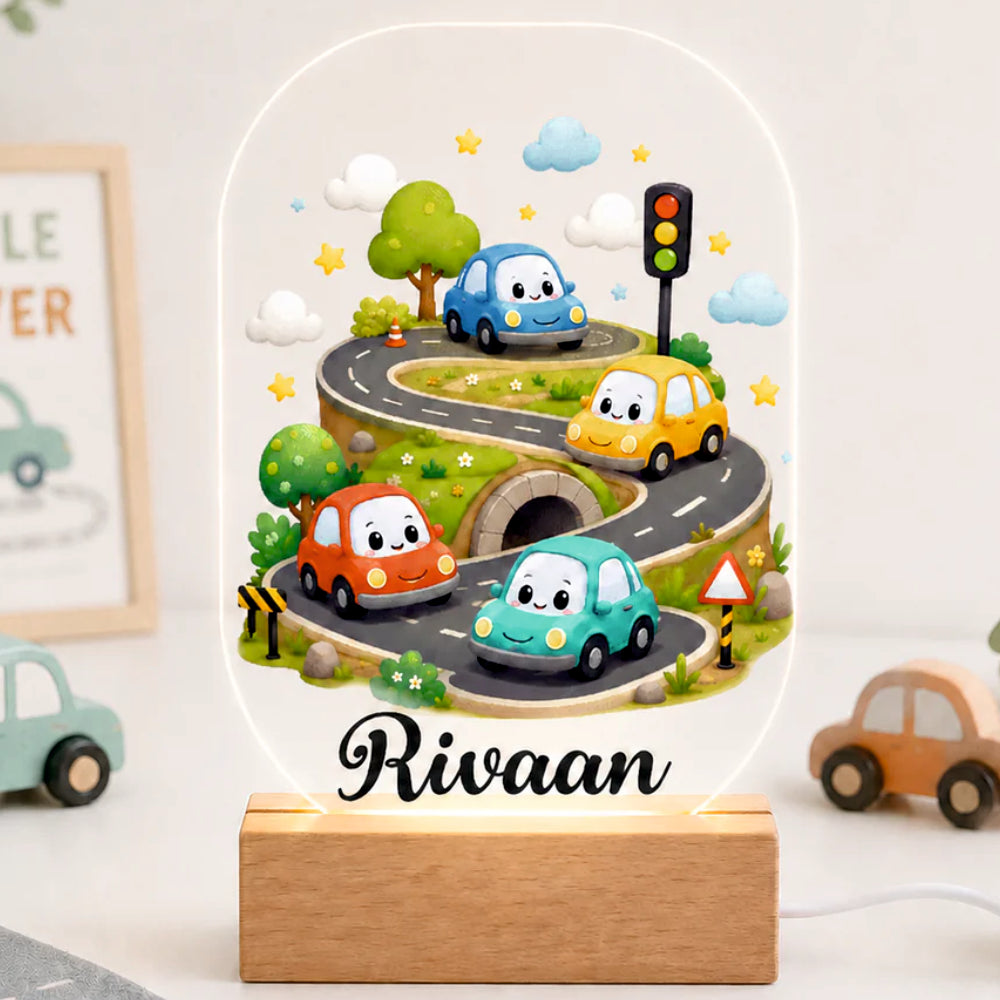 Acrylic LED Night Lamp - Mini Wheels World