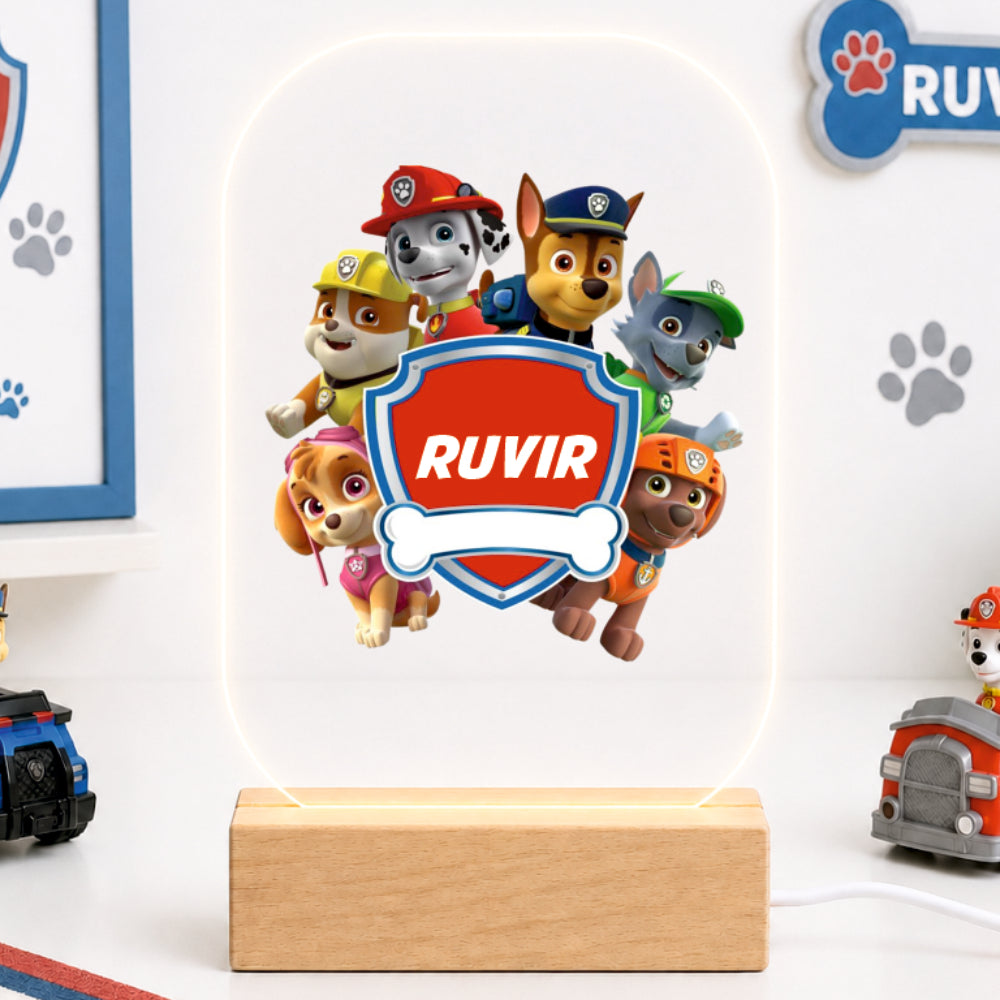 Acrylic LED Night Lamp - Paw Patrol