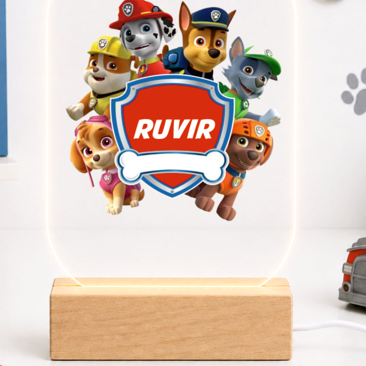 Acrylic LED Night Lamp - Paw Patrol