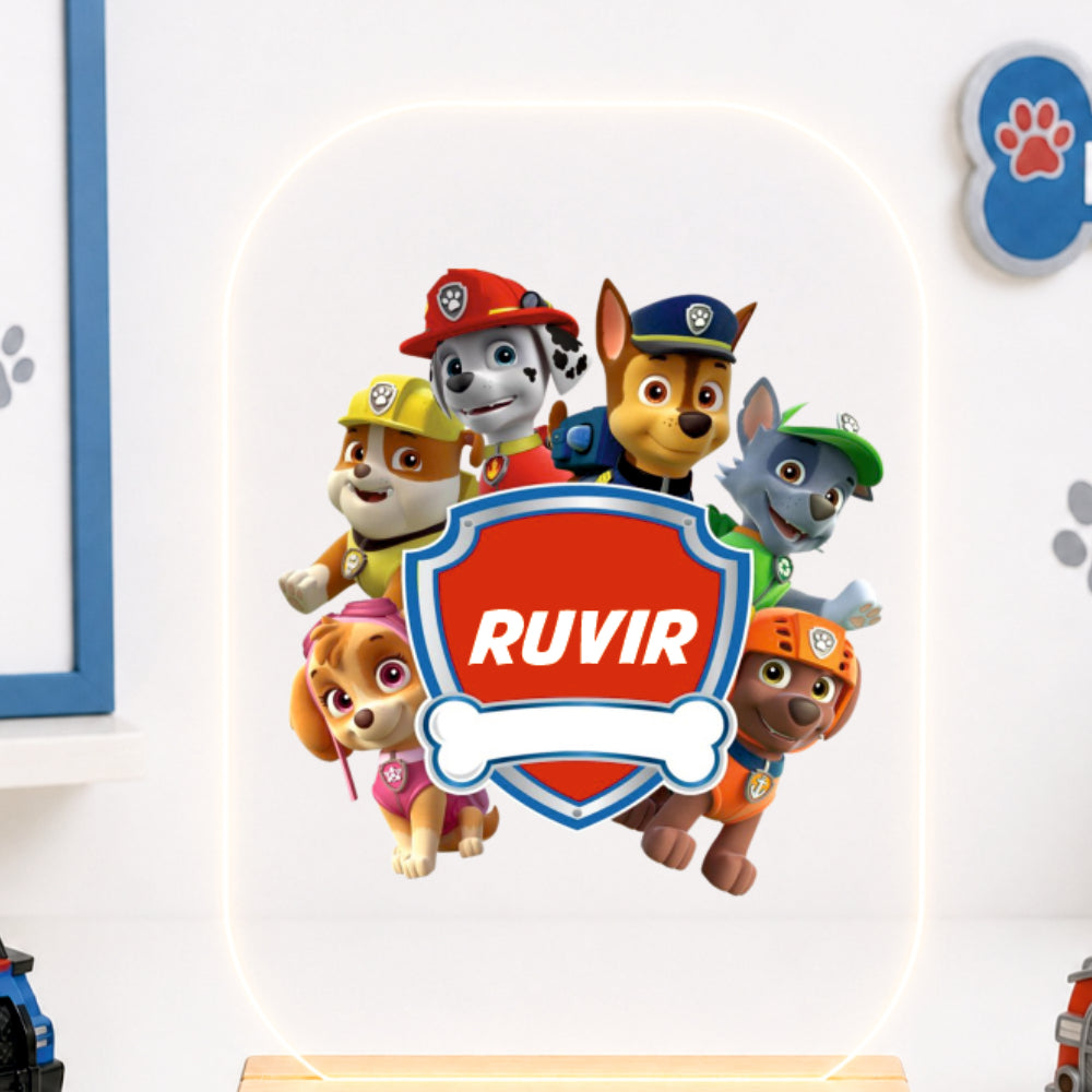 Acrylic LED Night Lamp - Paw Patrol