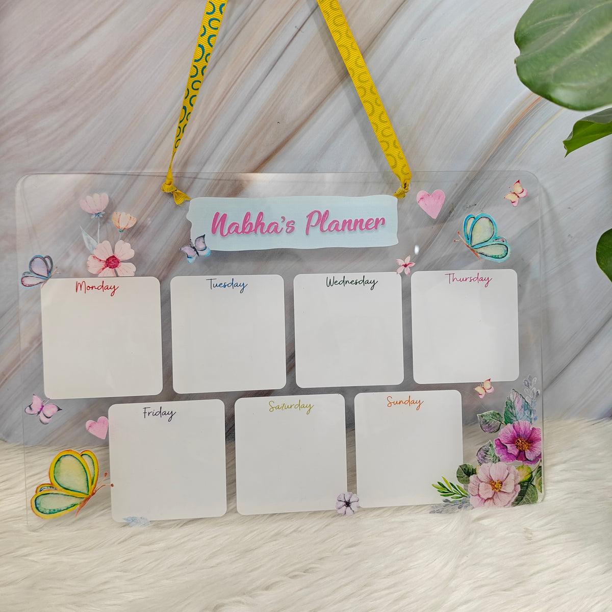 Acrylic planner - Butterfly Wings