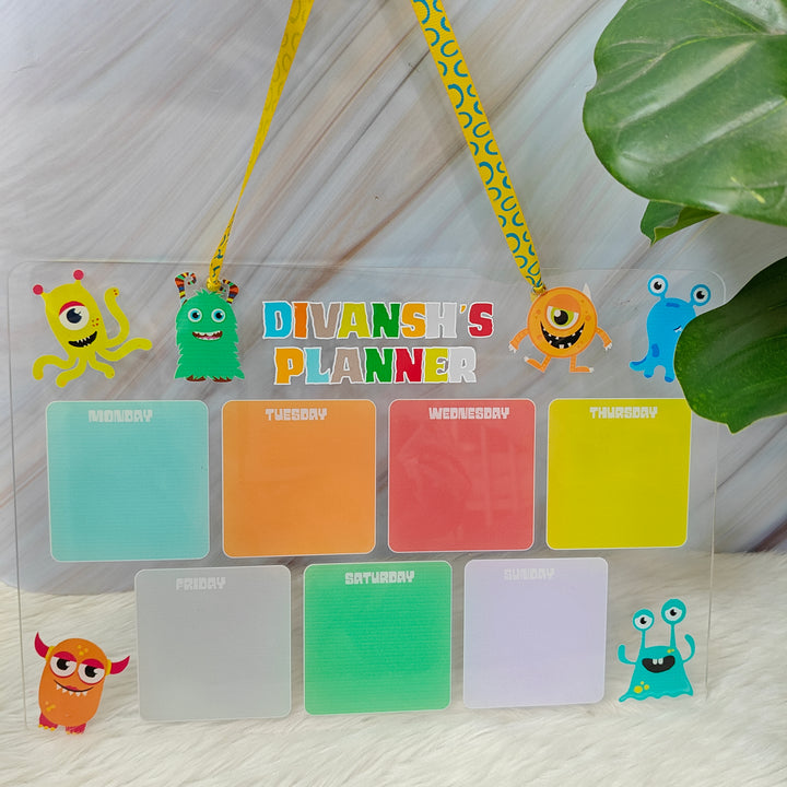 Acrylic planner - Monster Mash