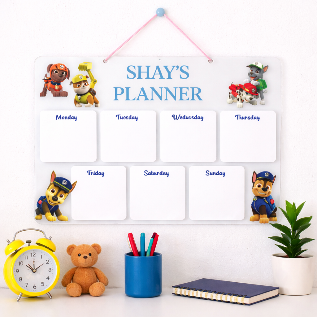 Acrylic planner - Paw Patrol
