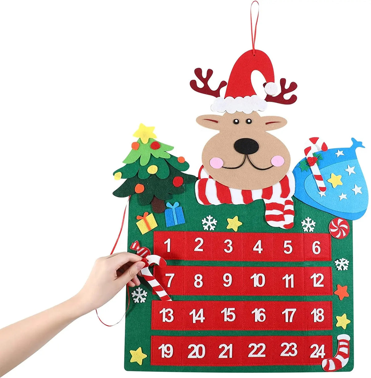 Babble Wrap 25" Felt Advent Calendar (Magical Reindeer Journey)