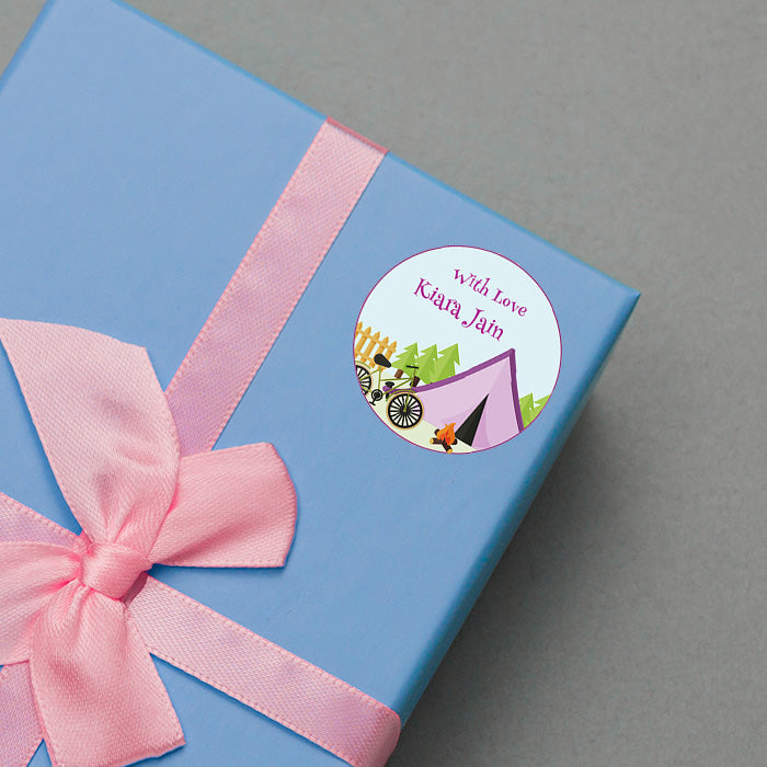 Personalised Gift Sticker - Adventure At the Camp - Set of 60